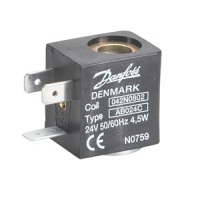 042N0802 Danfoss катушка электромагнитная AB024C, напряжение питания 24 В, 50/60 Гц, мощность 4,5 Вт, пер. тока