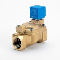042U475032 Danfoss клапан электромагнитный EV220W 50B G 2E NC000 AS230CS, Ду 50 мм, латунь, EPDM, G 2, НЗ, с катушкой