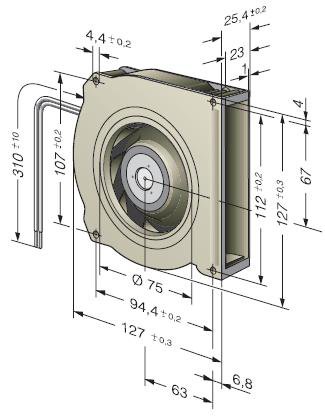 Вентилятор Ebmpapst RLF100-11/14 компактный DC