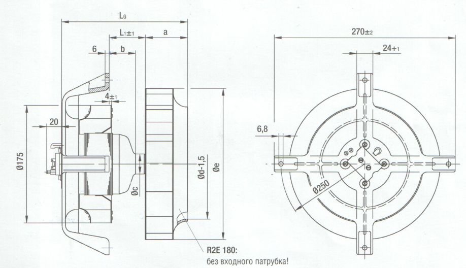 Вентилятор Ebmpapst R2D225-AG02-10 горячего воздуха
