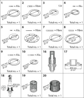 027F3381 Danfoss комплект для кап. ремонта для PM 10 (V-образный конус)