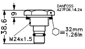 027F1046 Danfoss заглушка к пилотному вентилю ICS