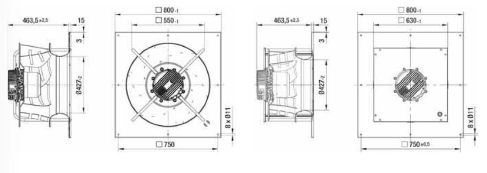 Вентилятор Ebmpapst K3G630-AB06-03 энергосберегающий