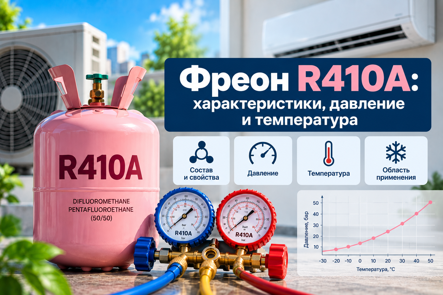 Фреон R410A: характеристики, давление и температура