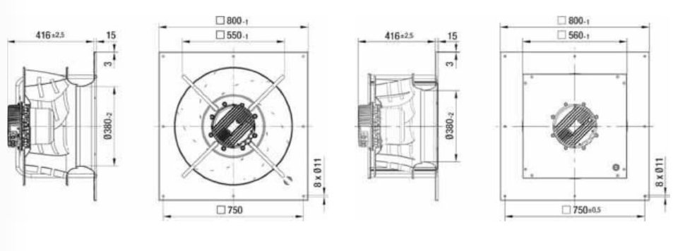 Вентилятор Ebmpapst K3G560-AH02-03 энергосберегающий